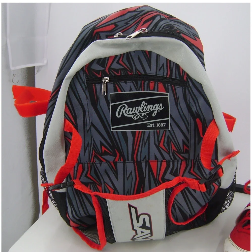 Rawlings‎ Baseball Backpack and Nike Force Trout 6 Keystone Cleats Red Size 13C
